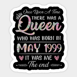 Girls 21th Birthday Queen May 1999 21 Years Old Sticker